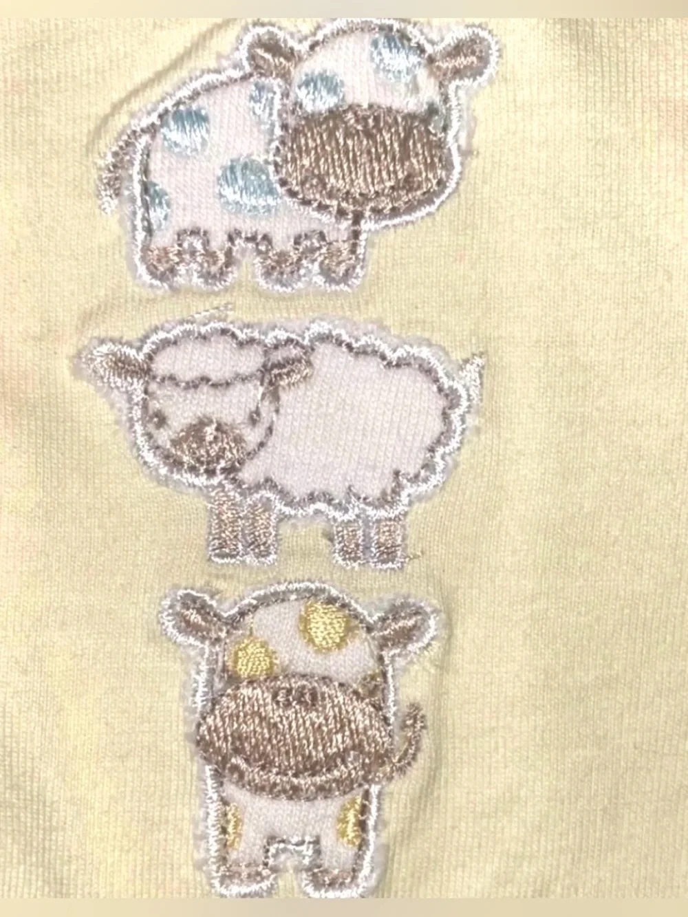💞 New Baby & Infant Size 3-6 Months Yellow Baby Lamb Full Zip Footie Pajamas